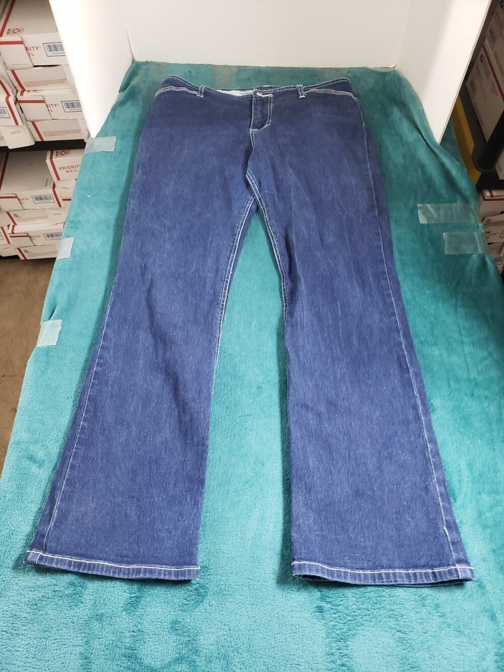 Mudd Jeans Size 13 Womens Blue Pants Stretch Denim Ladies Mid Rise Straight